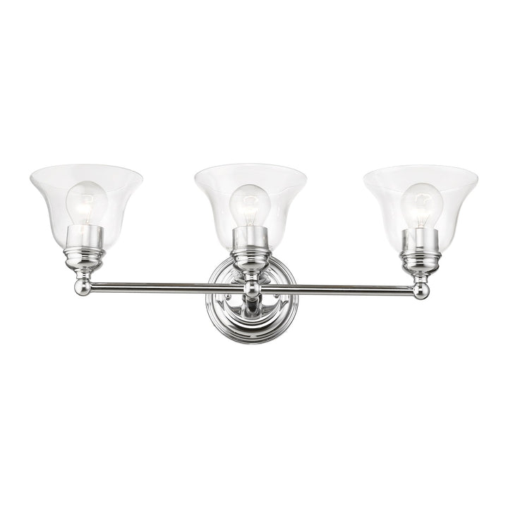 3 Light Polished Chrome Vanity Sconce