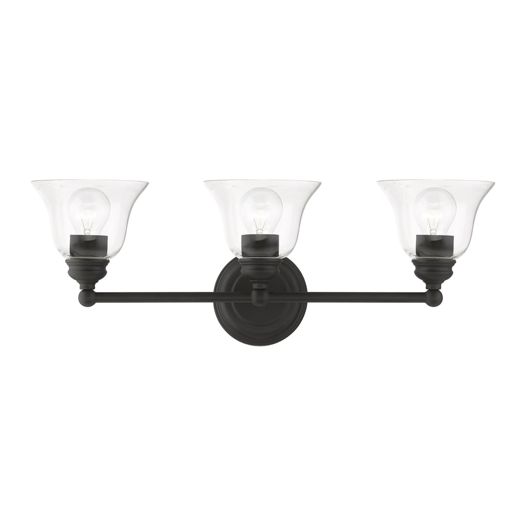 3 Light Black Vanity Sconce by Livex Lighting