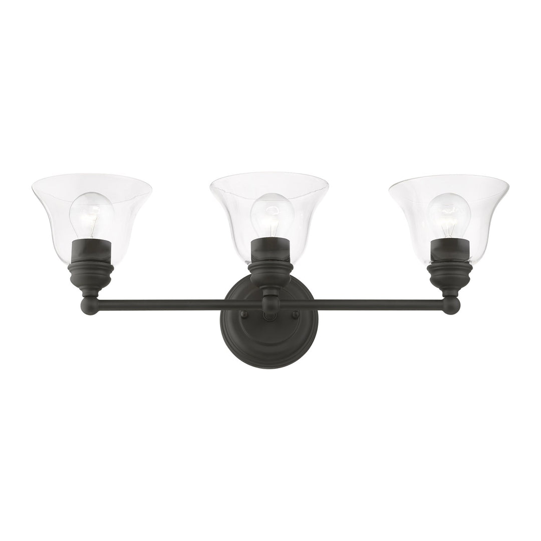 3 Light Black Vanity Sconce
