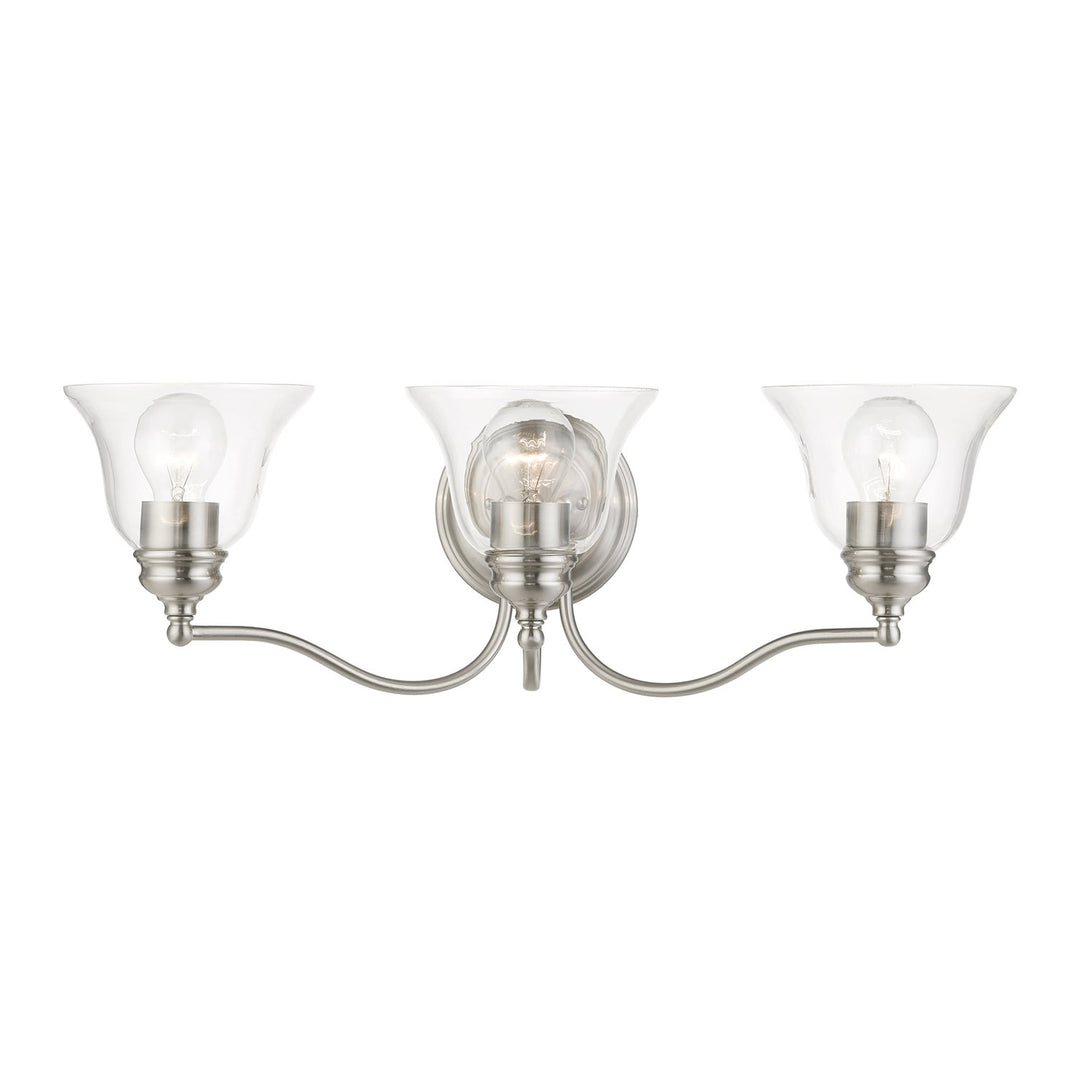 3 Light Brushed Nickel Vanity Sconce by Livex Lighting