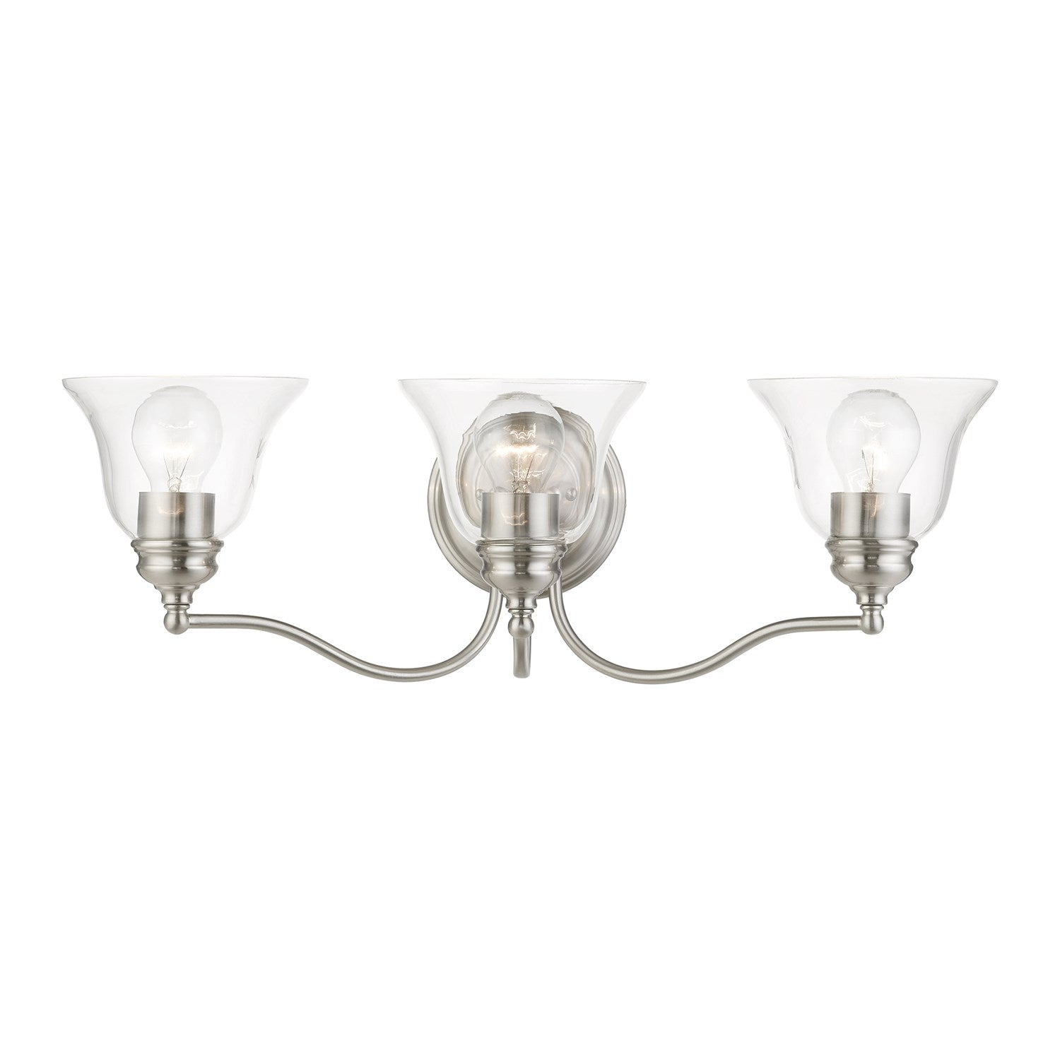 3 Light Brushed Nickel Vanity Sconce by Livex Lighting