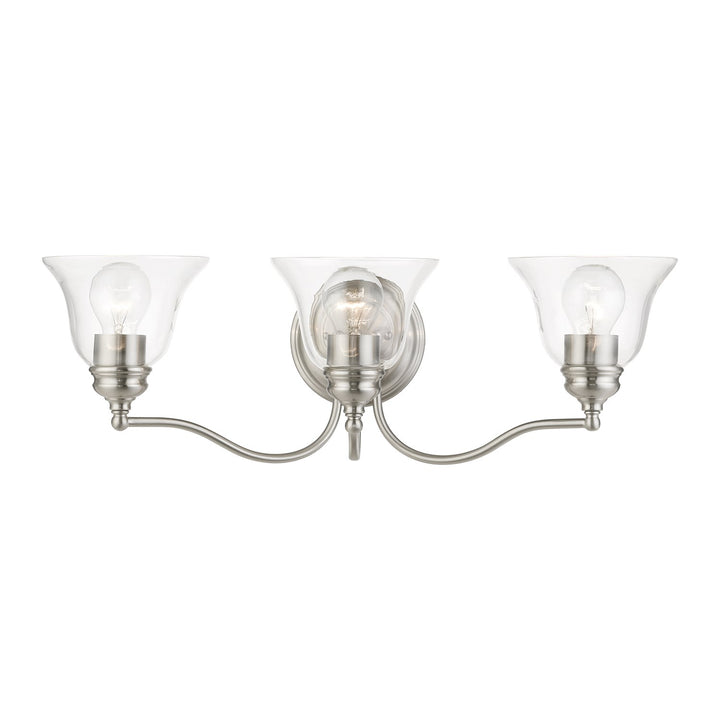 3 Light Brushed Nickel Vanity Sconce by Livex Lighting