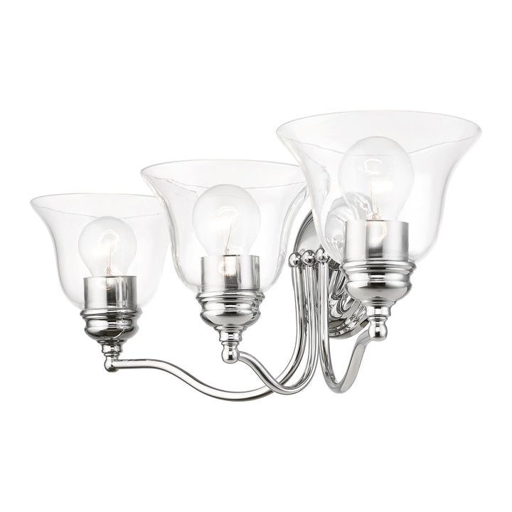 3 Light Polished Chrome Vanity Sconce