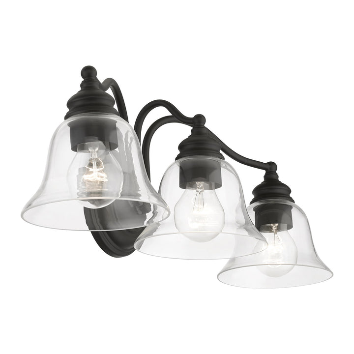 3 Light Black Vanity Sconce