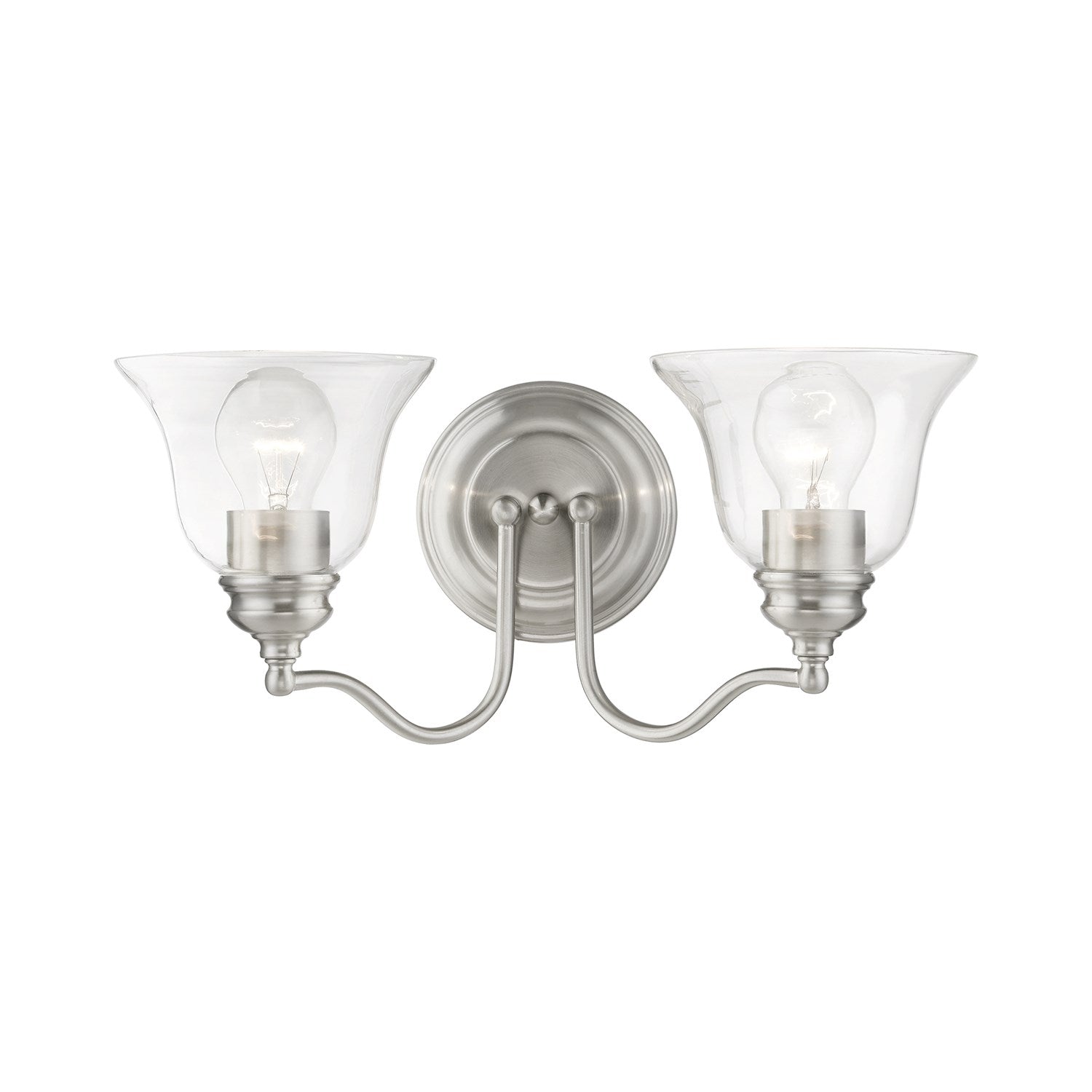 2 Light Brushed Nickel Vanity Sconce by Livex Lighting