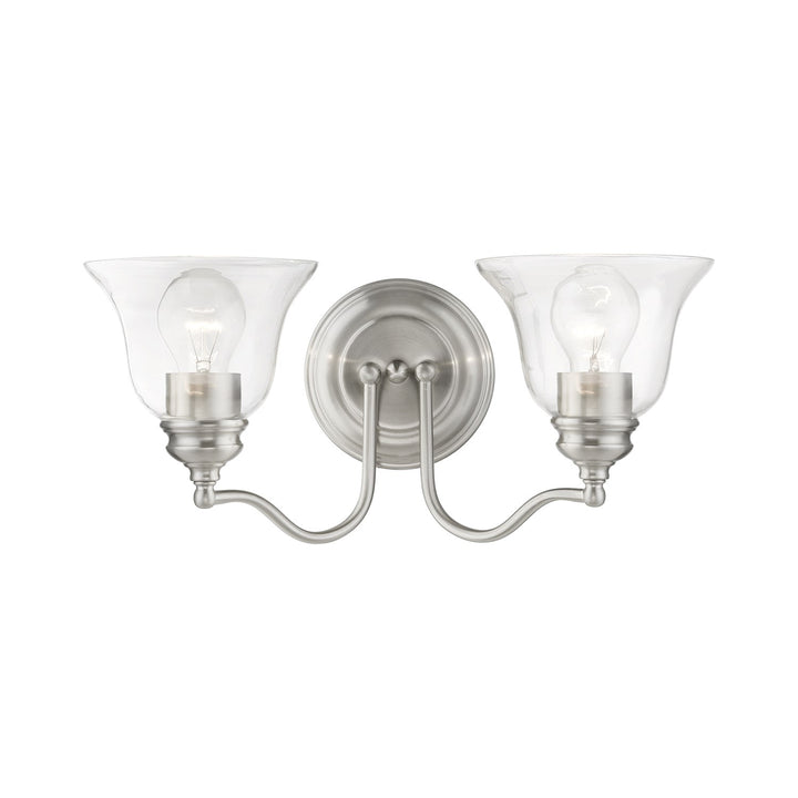 2 Light Brushed Nickel Vanity Sconce by Livex Lighting