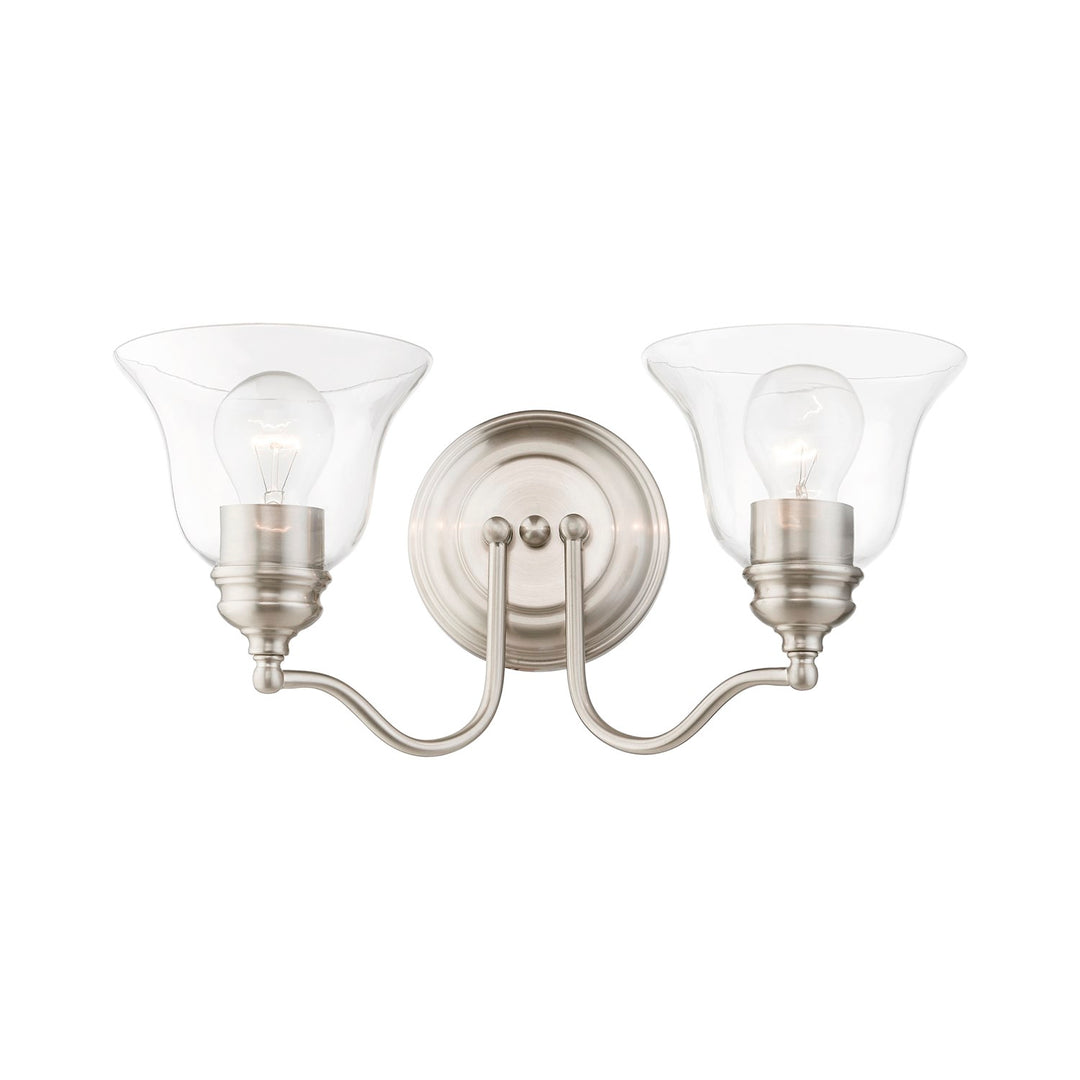 2 Light Brushed Nickel Vanity Sconce