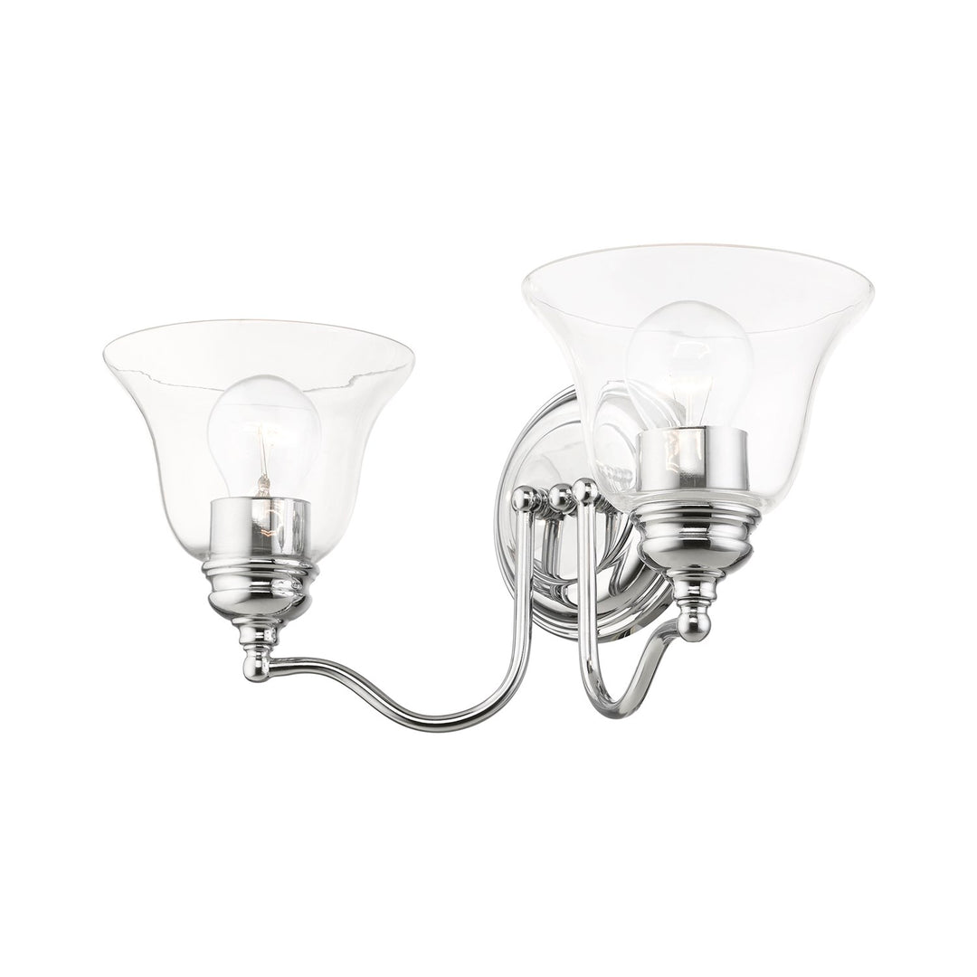 2 Light Polished Chrome Vanity Sconce