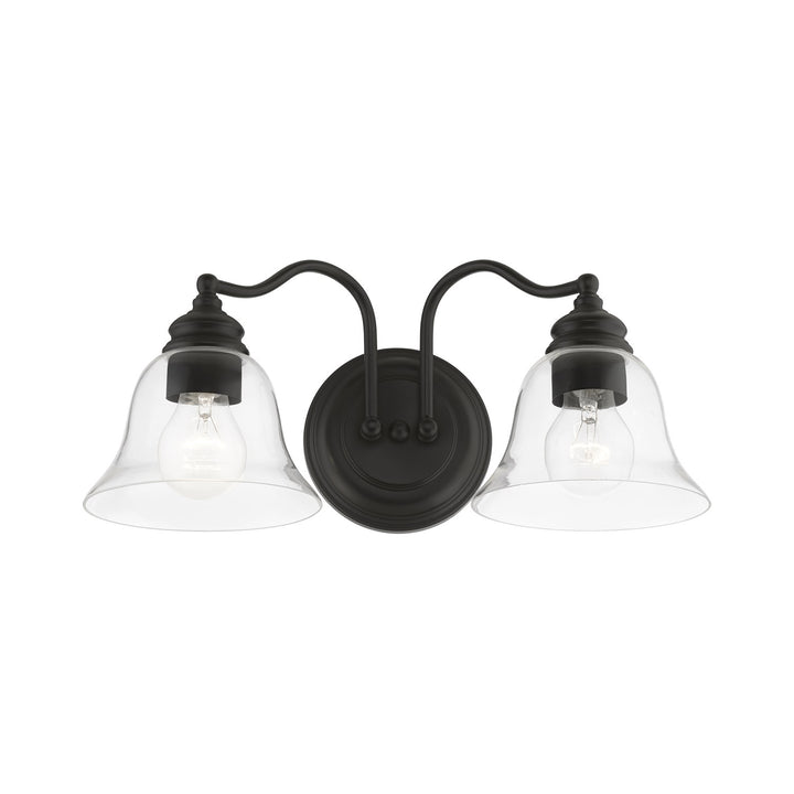 2 Light Black Vanity Sconce