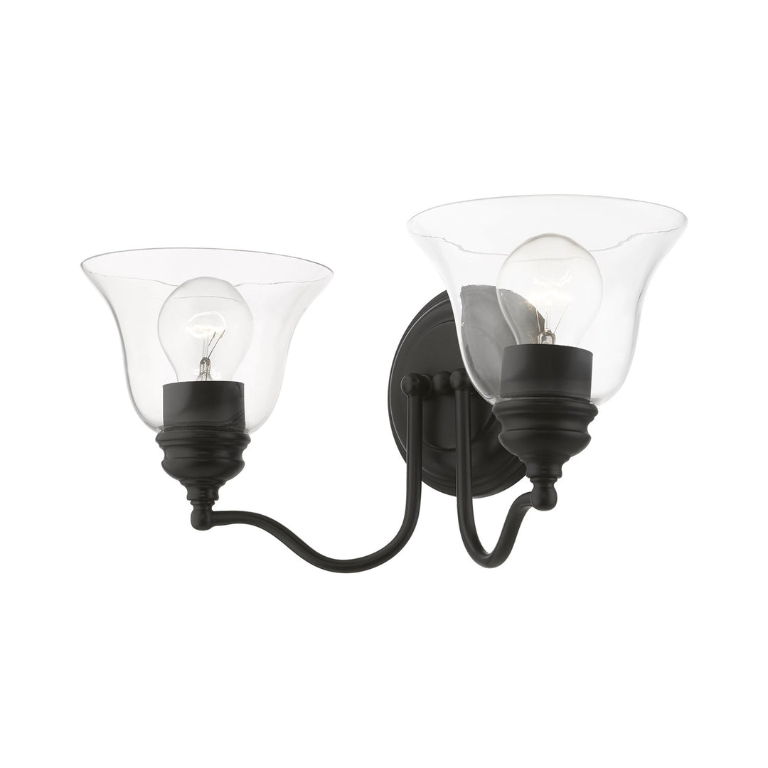 2 Light Black Vanity Sconce