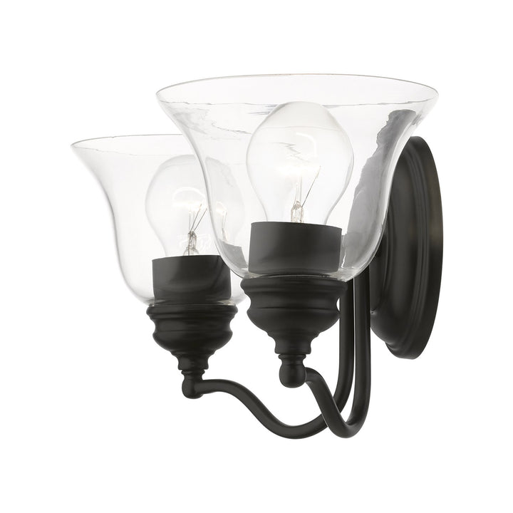 2 Light Black Vanity Sconce