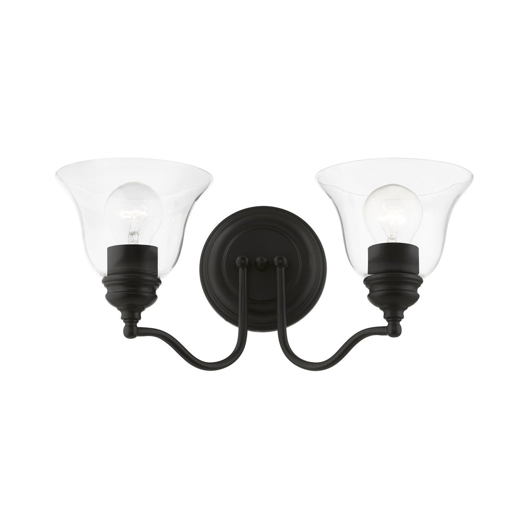 2 Light Black Vanity Sconce