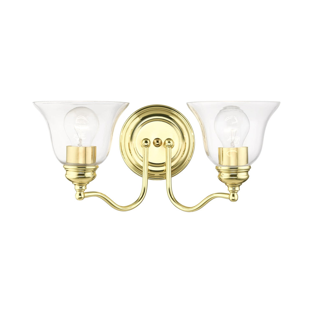 2 Light Polished Brass Vanity Sconce by Livex Lighting