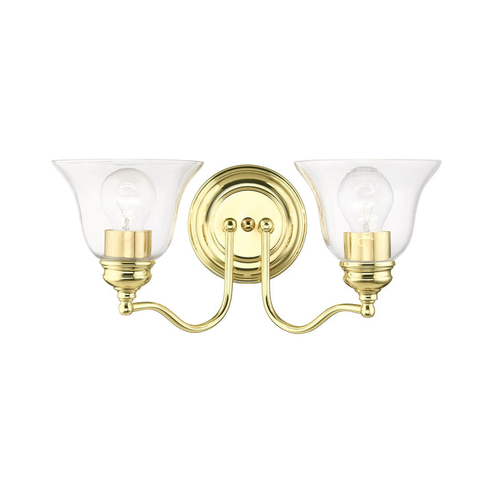 2 Light Polished Brass Vanity Sconce by Livex Lighting