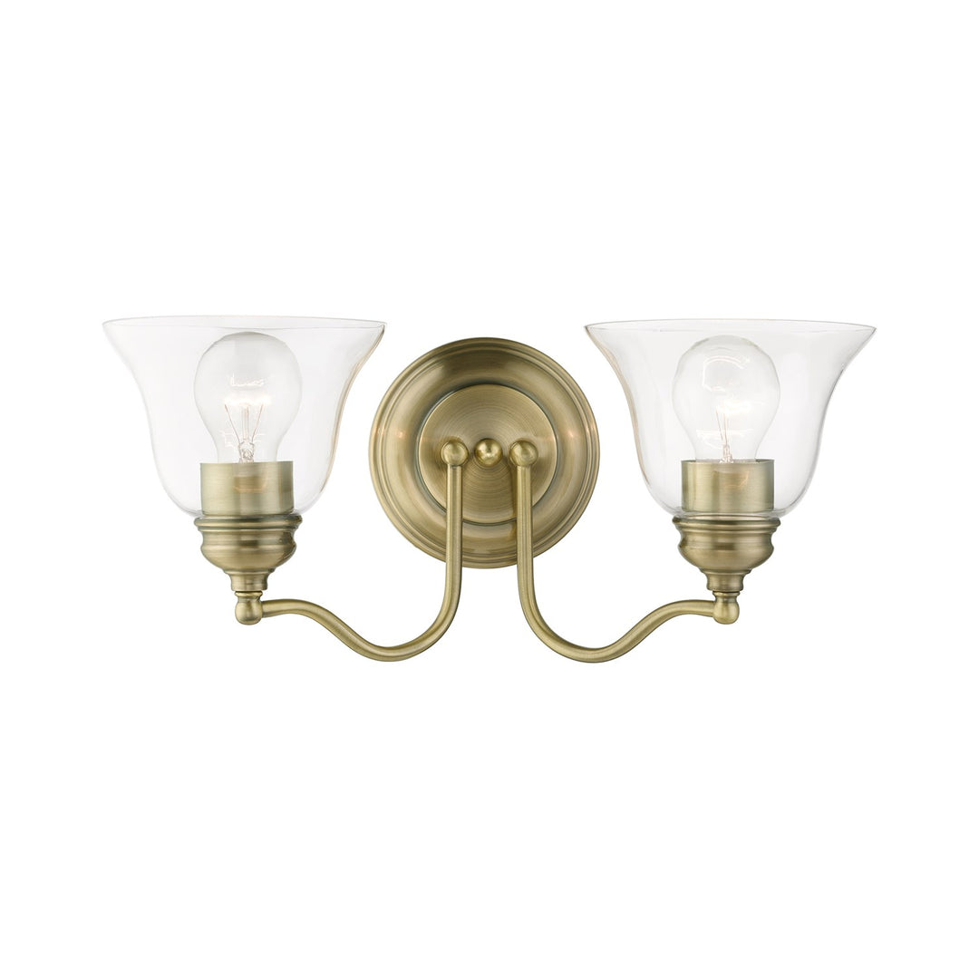 2 Light Antique Brass Vanity Sconce by Livex Lighting