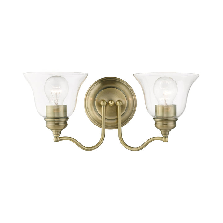 2 Light Antique Brass Vanity Sconce by Livex Lighting