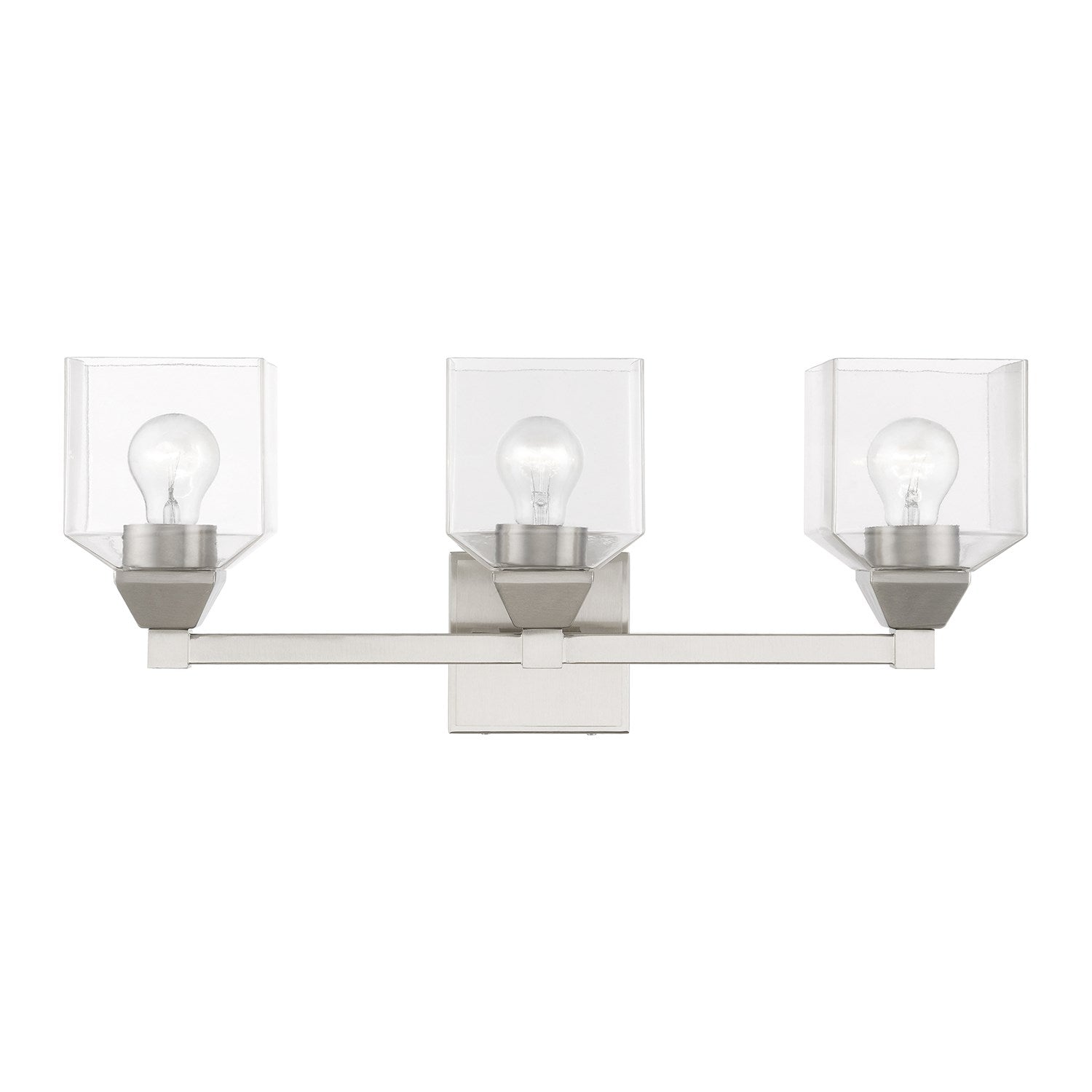 3 Light Brushed Nickel Vanity Sconce by Livex Lighting