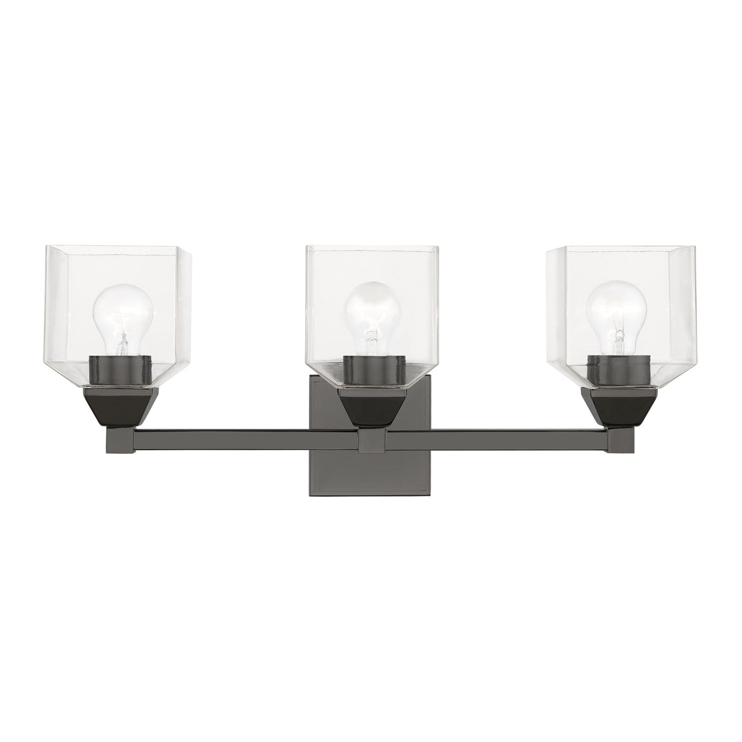 3 Light Black Chrome Vanity Sconce by Livex Lighting