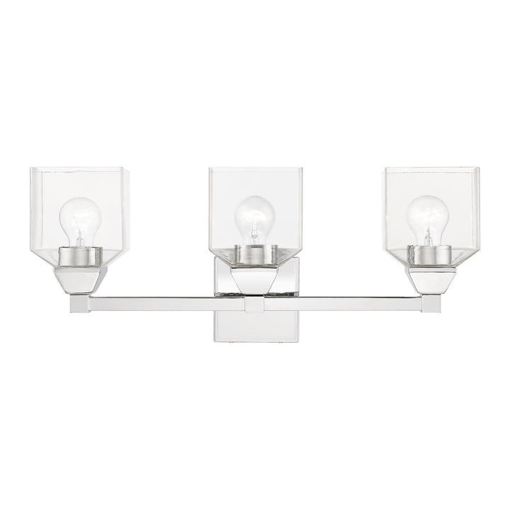 3 Light Polished Chrome Vanity Sconce by Livex Lighting