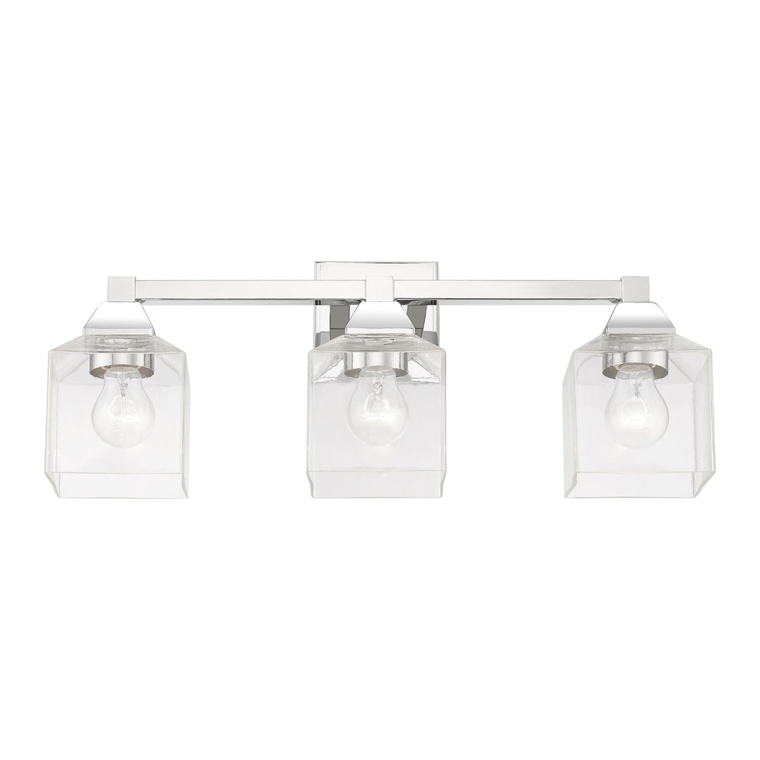 3 Light Polished Chrome Vanity Sconce
