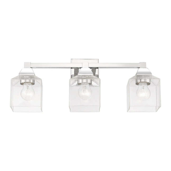 3 Light Polished Chrome Vanity Sconce