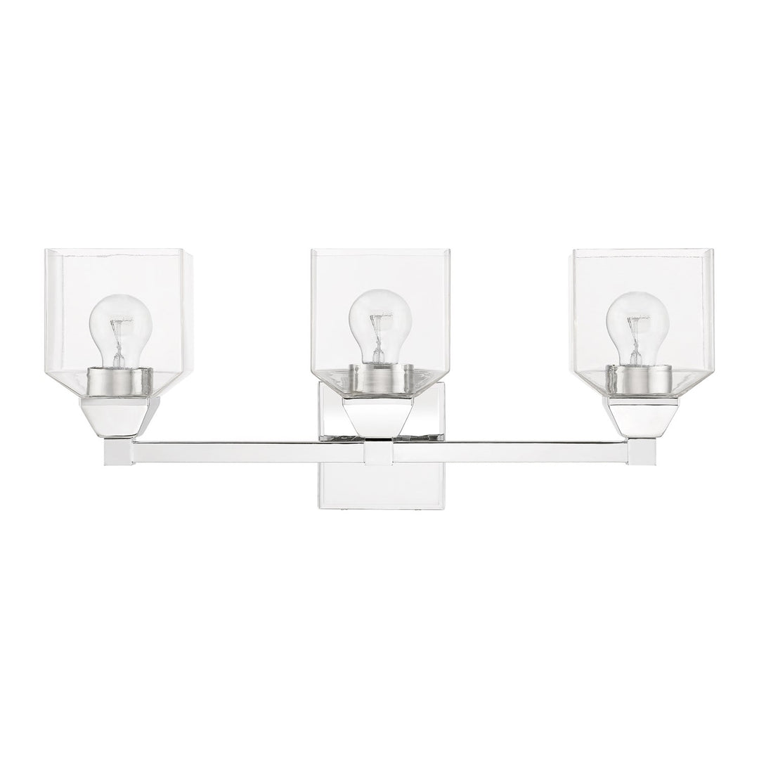 3 Light Polished Chrome Vanity Sconce