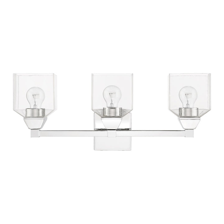 3 Light Polished Chrome Vanity Sconce