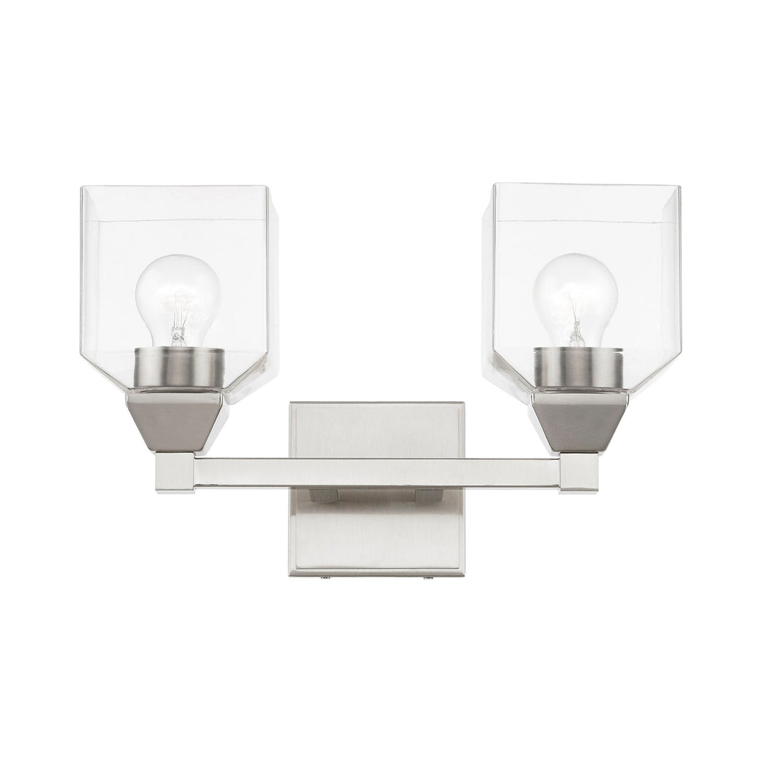2 Light Brushed Nickel Vanity Sconce by Livex Lighting