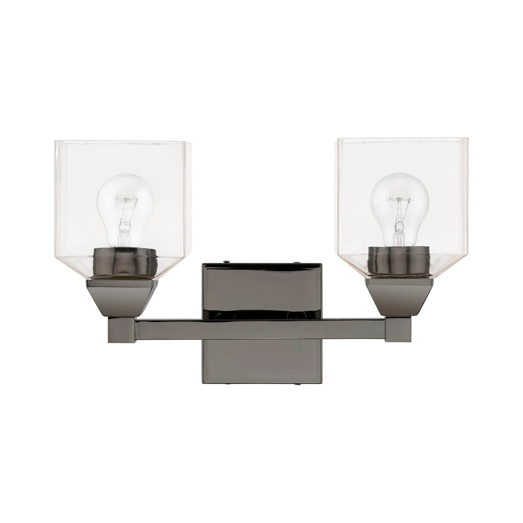 2 Light Black Chrome Vanity Sconce by Livex Lighting