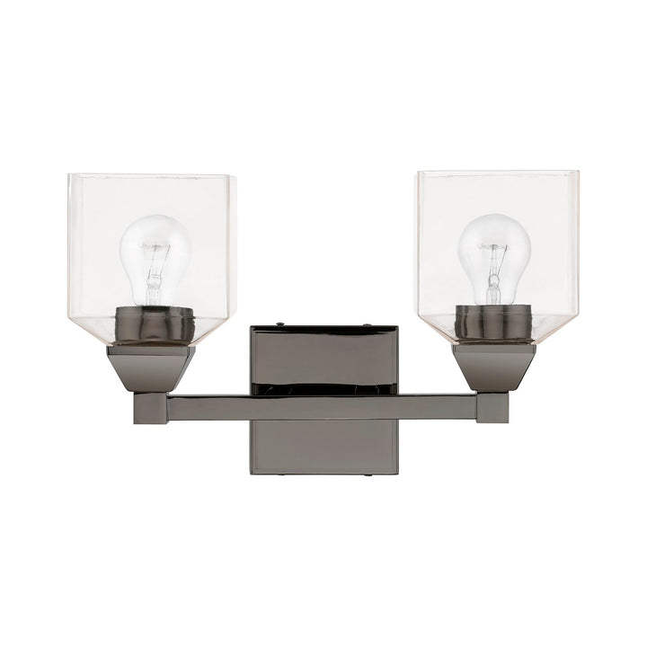 2 Light Black Chrome Vanity Sconce by Livex Lighting