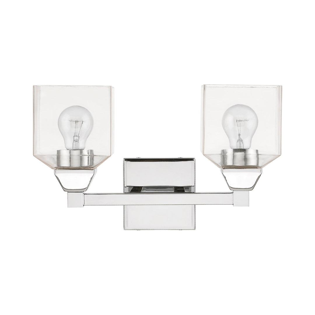 2 Light Polished Chrome Vanity Sconce