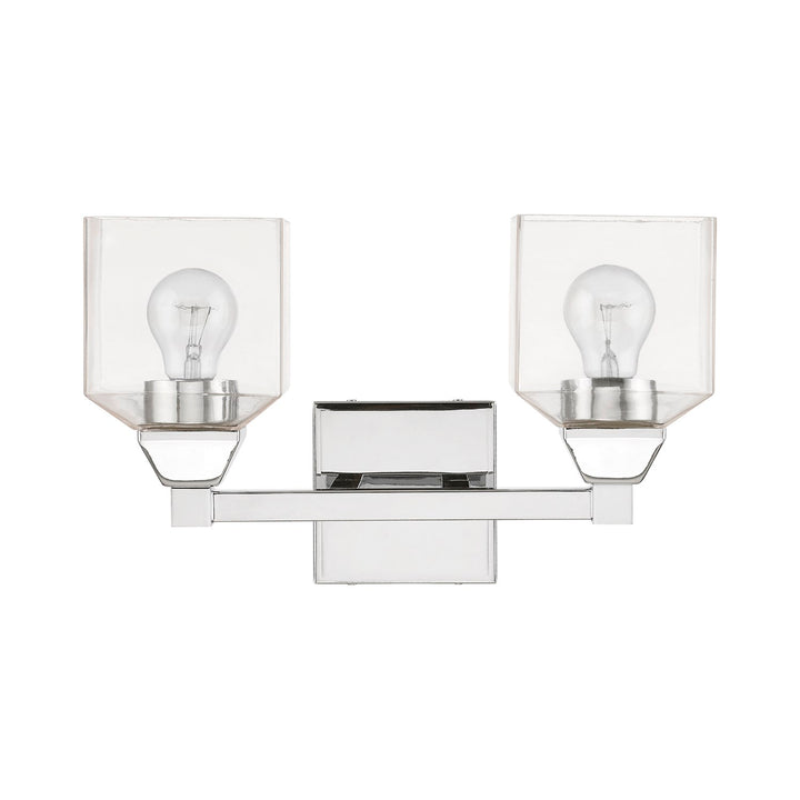 2 Light Polished Chrome Vanity Sconce