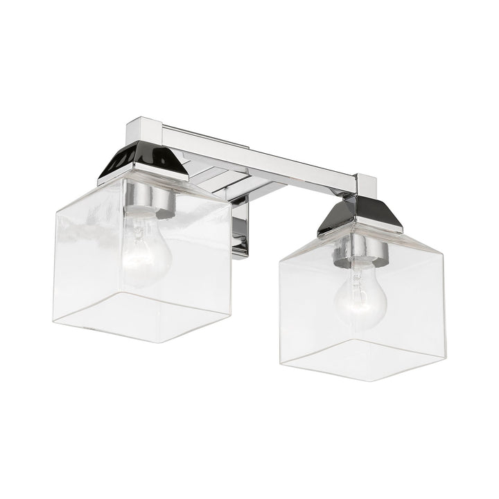 2 Light Polished Chrome Vanity Sconce