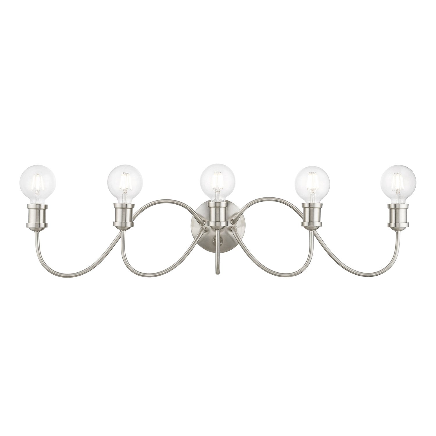 5 Light Brushed Nickel Large Vanity Sconce by Livex Lighting