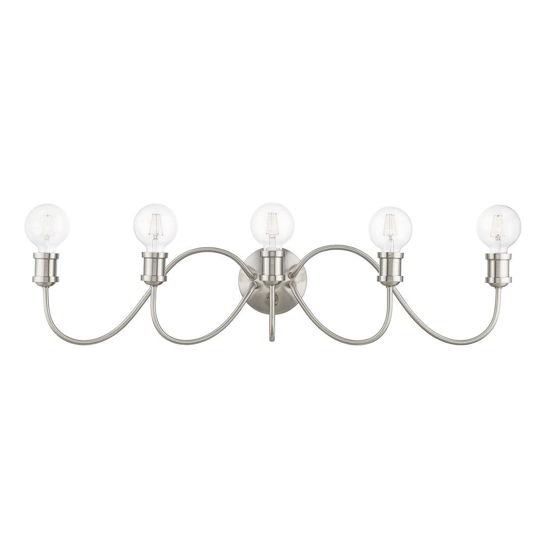 5 Light Brushed Nickel Large Vanity Sconce