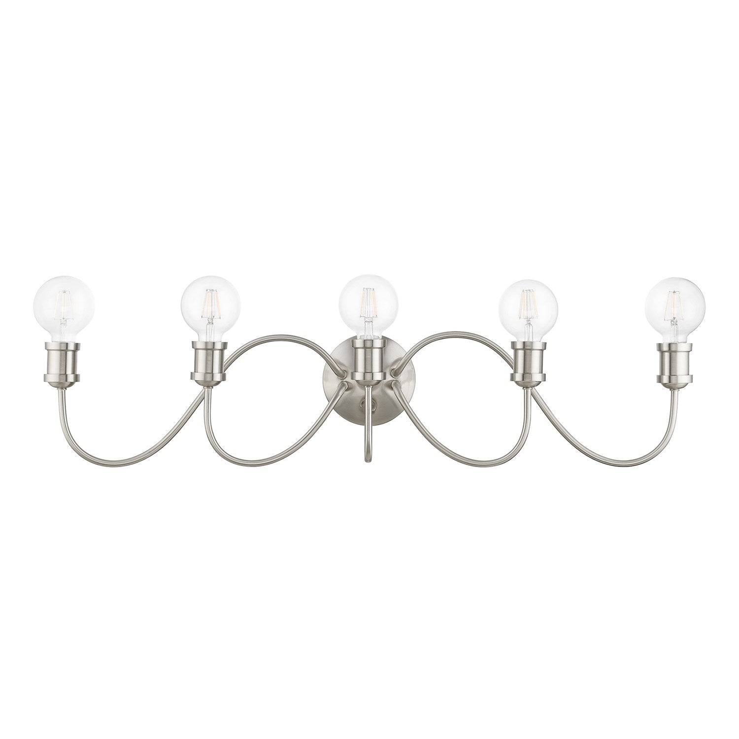 5 Light Brushed Nickel Large Vanity Sconce