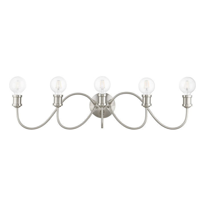 5 Light Brushed Nickel Large Vanity Sconce