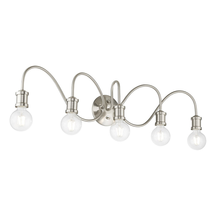 5 Light Brushed Nickel Large Vanity Sconce