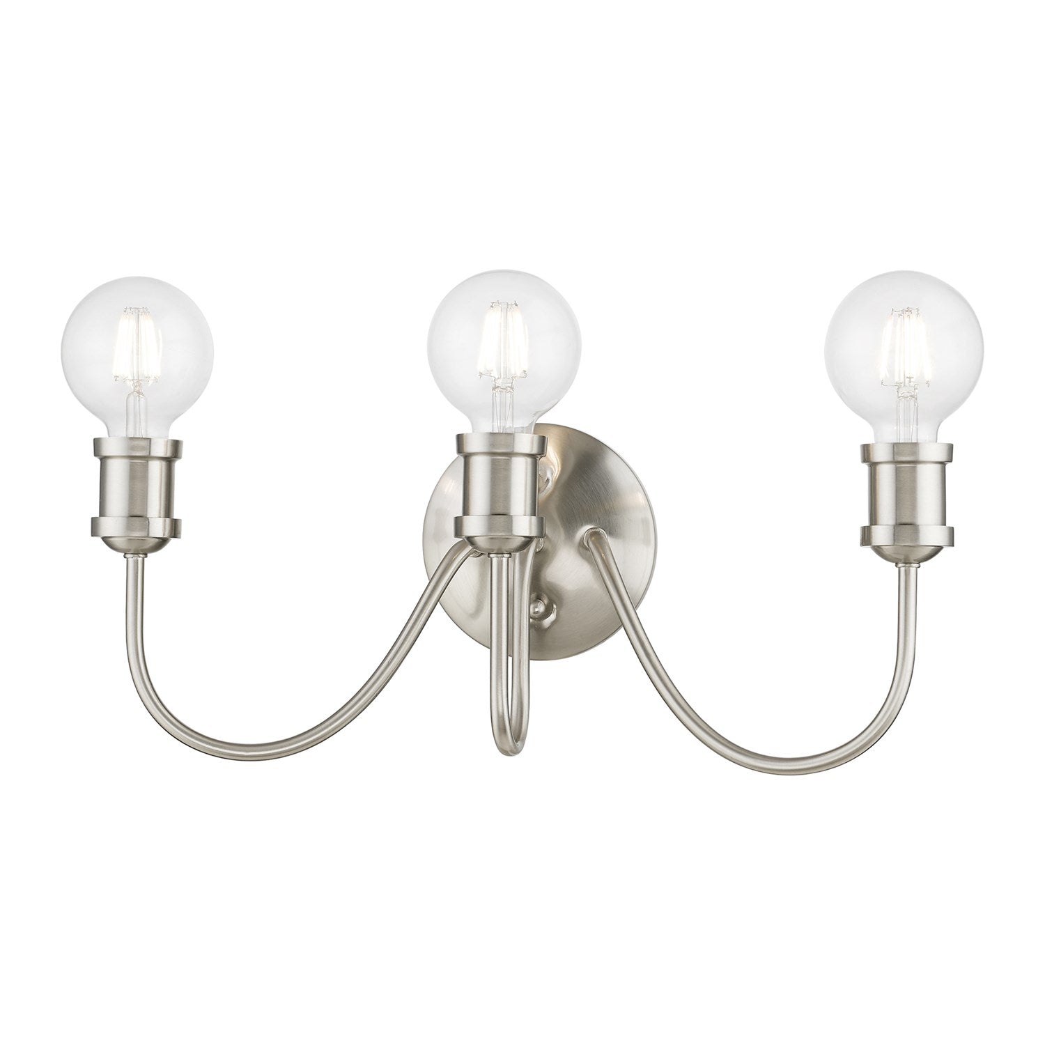 3 Light Brushed Nickel Vanity Sconce by Livex Lighting
