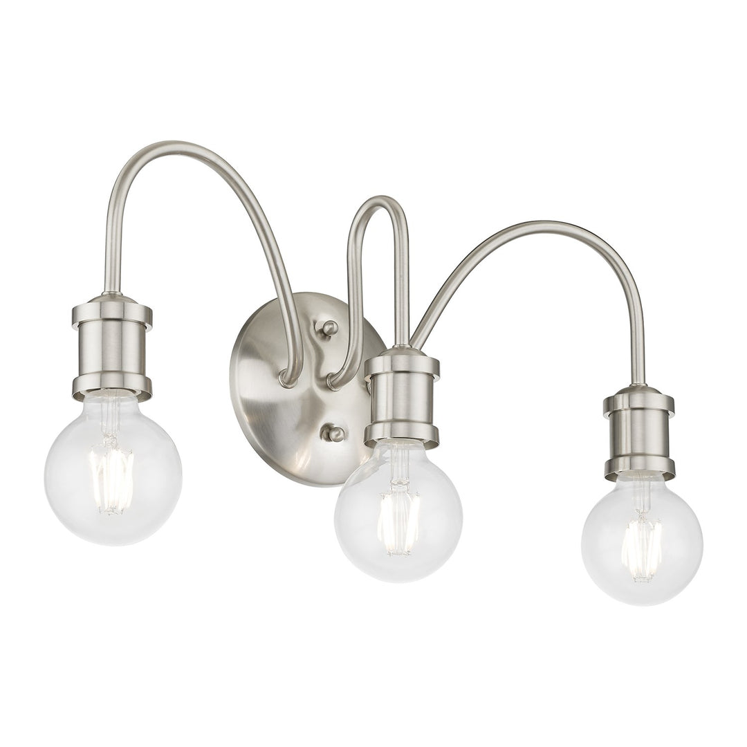 3 Light Brushed Nickel Vanity Sconce