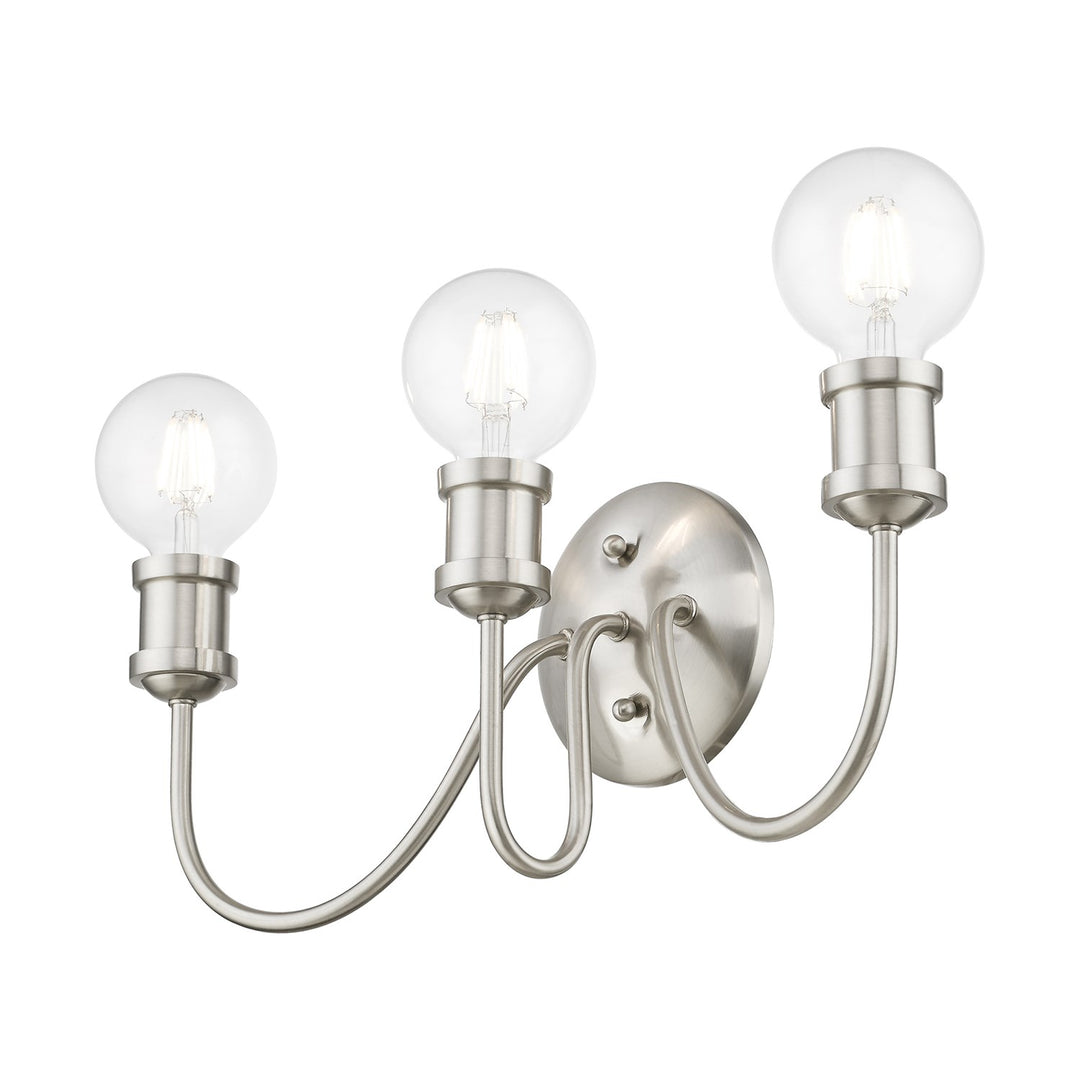 3 Light Brushed Nickel Vanity Sconce