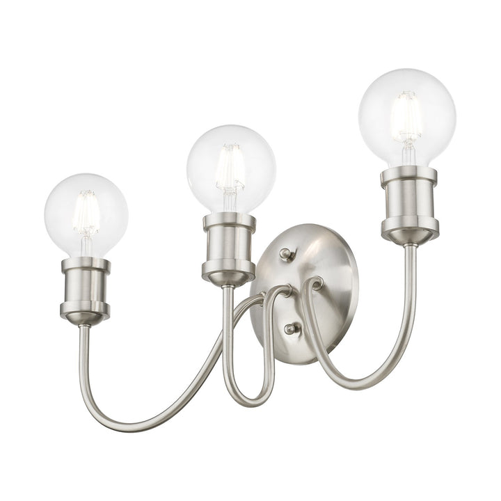 3 Light Brushed Nickel Vanity Sconce