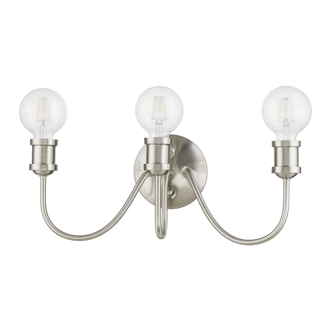 3 Light Brushed Nickel Vanity Sconce