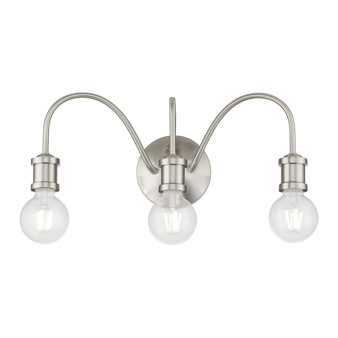 3 Light Brushed Nickel Vanity Sconce