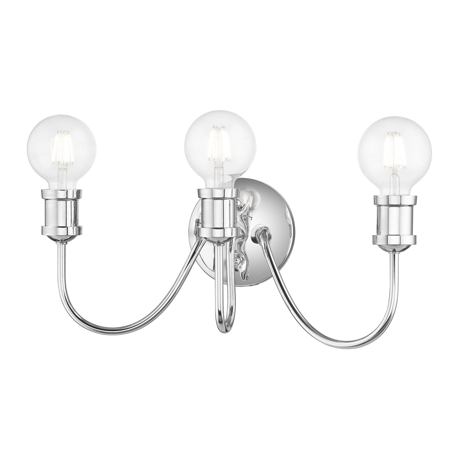 3 Light Polished Chrome Vanity Sconce by Livex Lighting