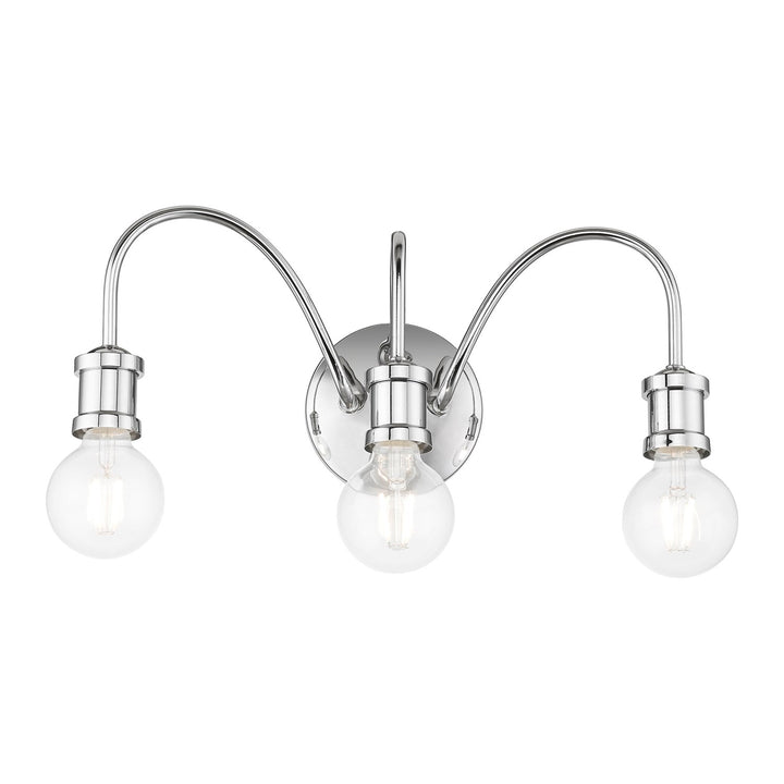 3 Light Polished Chrome Vanity Sconce