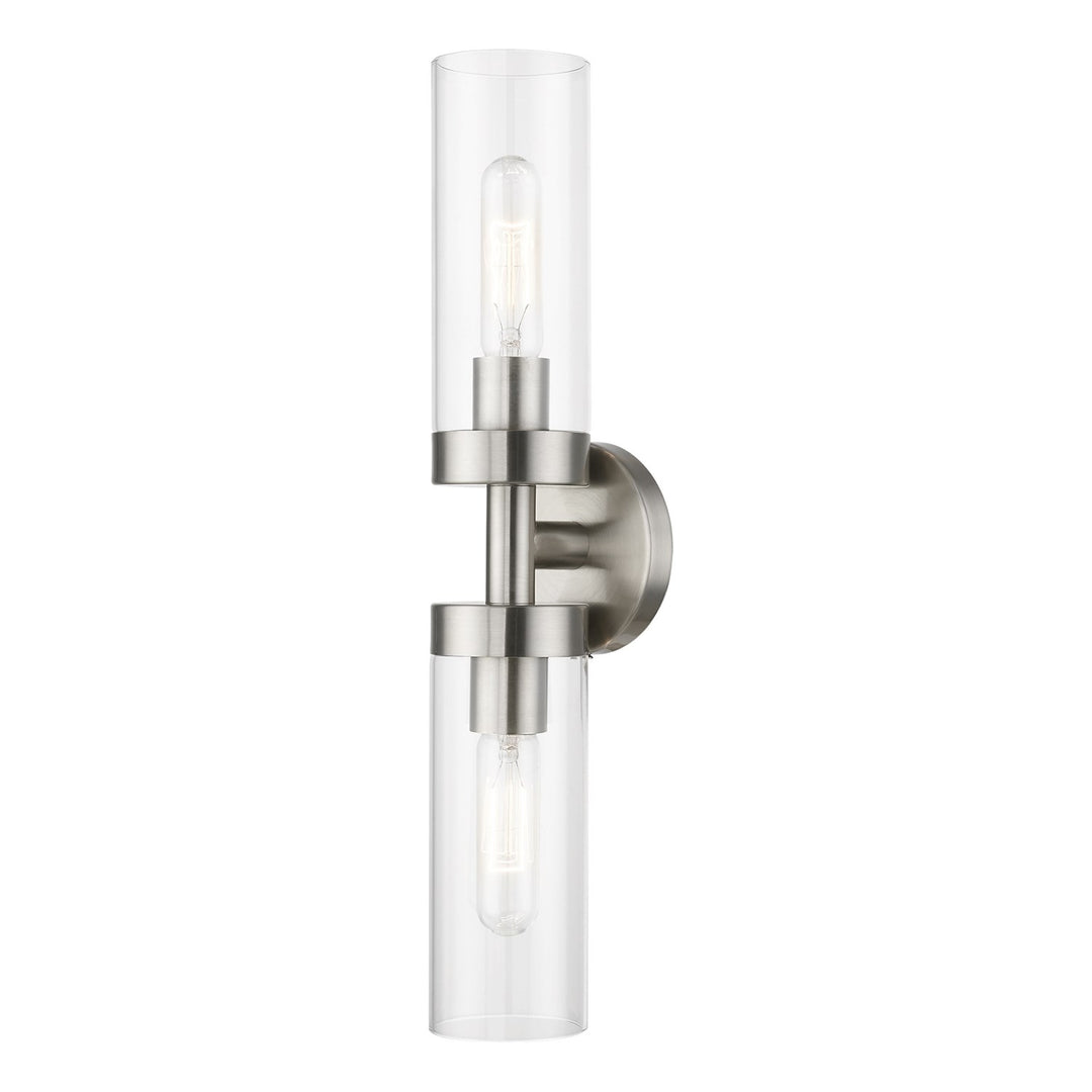 2 Light Brushed Nickel Ada Vanity Sconce by Livex Lighting