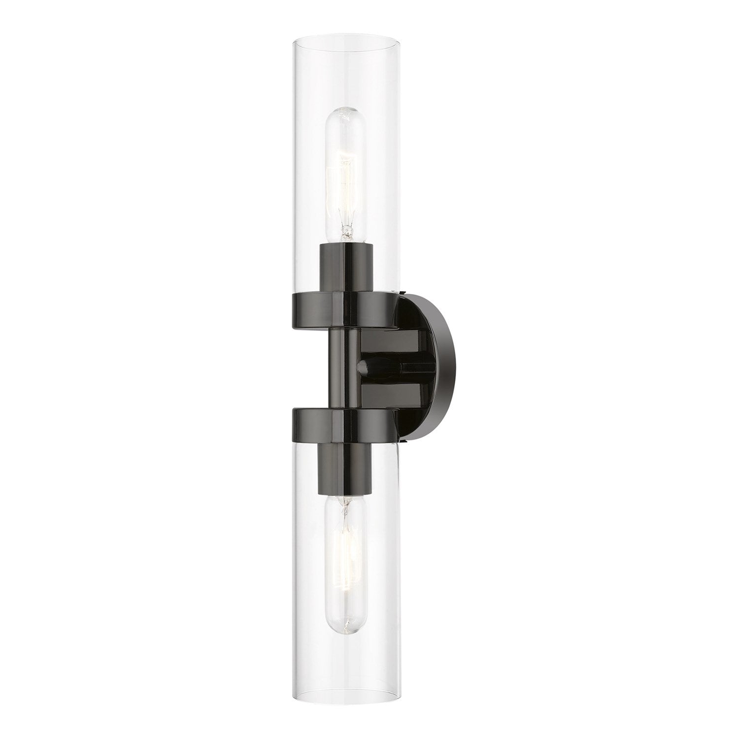2 Light Black Chrome Ada Vanity Sconce by Livex Lighting