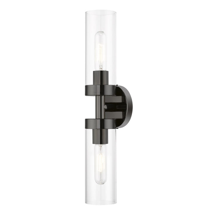 2 Light Black Chrome Ada Vanity Sconce by Livex Lighting