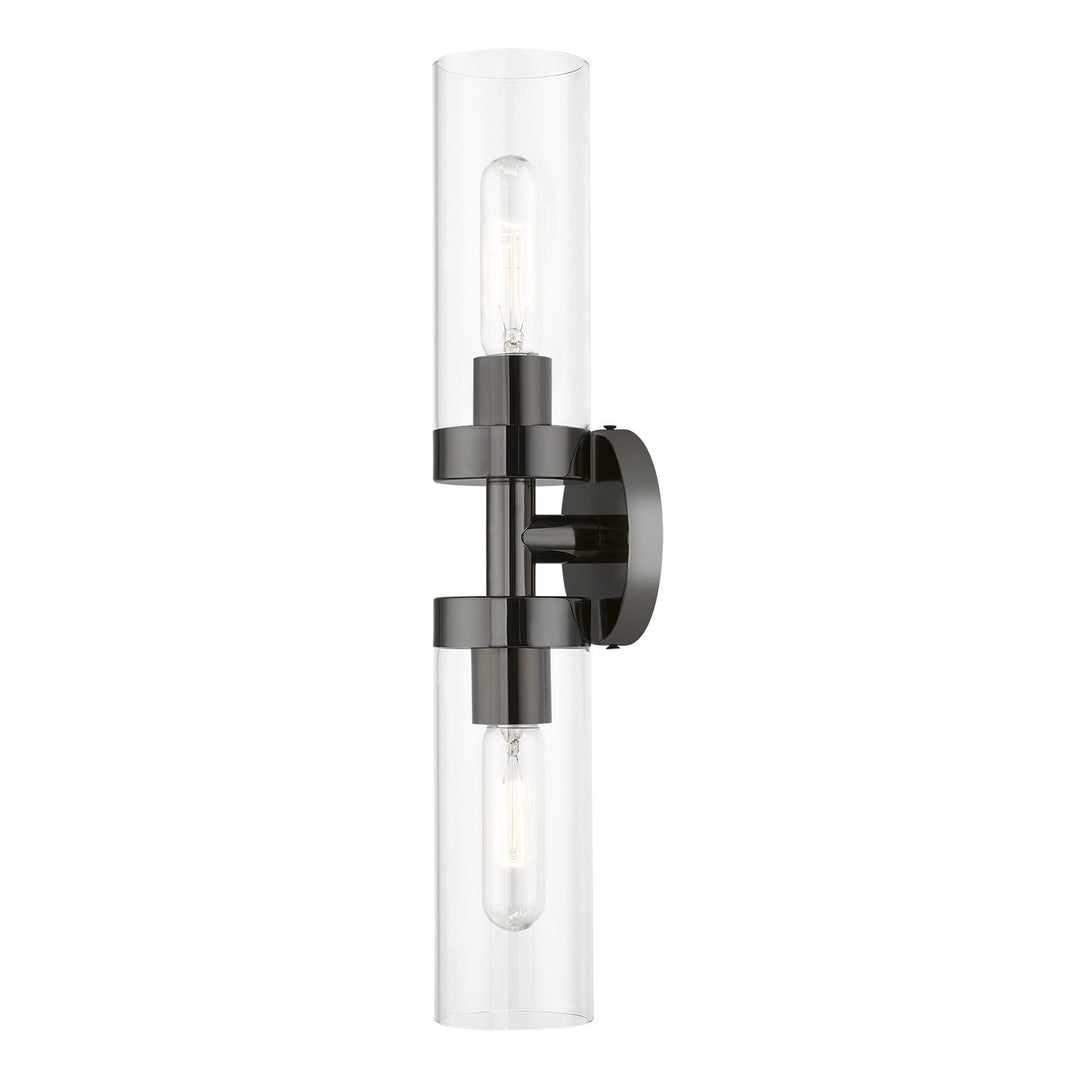 2 Light Black Chrome Ada Vanity Sconce